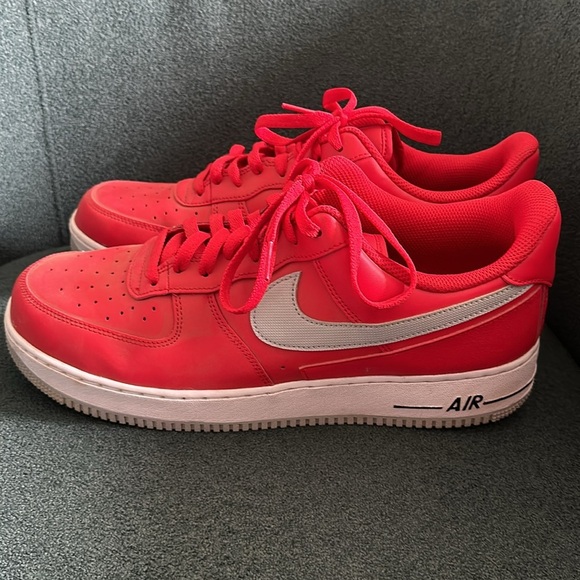 Nike Air Force 1 Low University Red Light Smoke Gray Men’s Size 13 - Picture 3 of 12